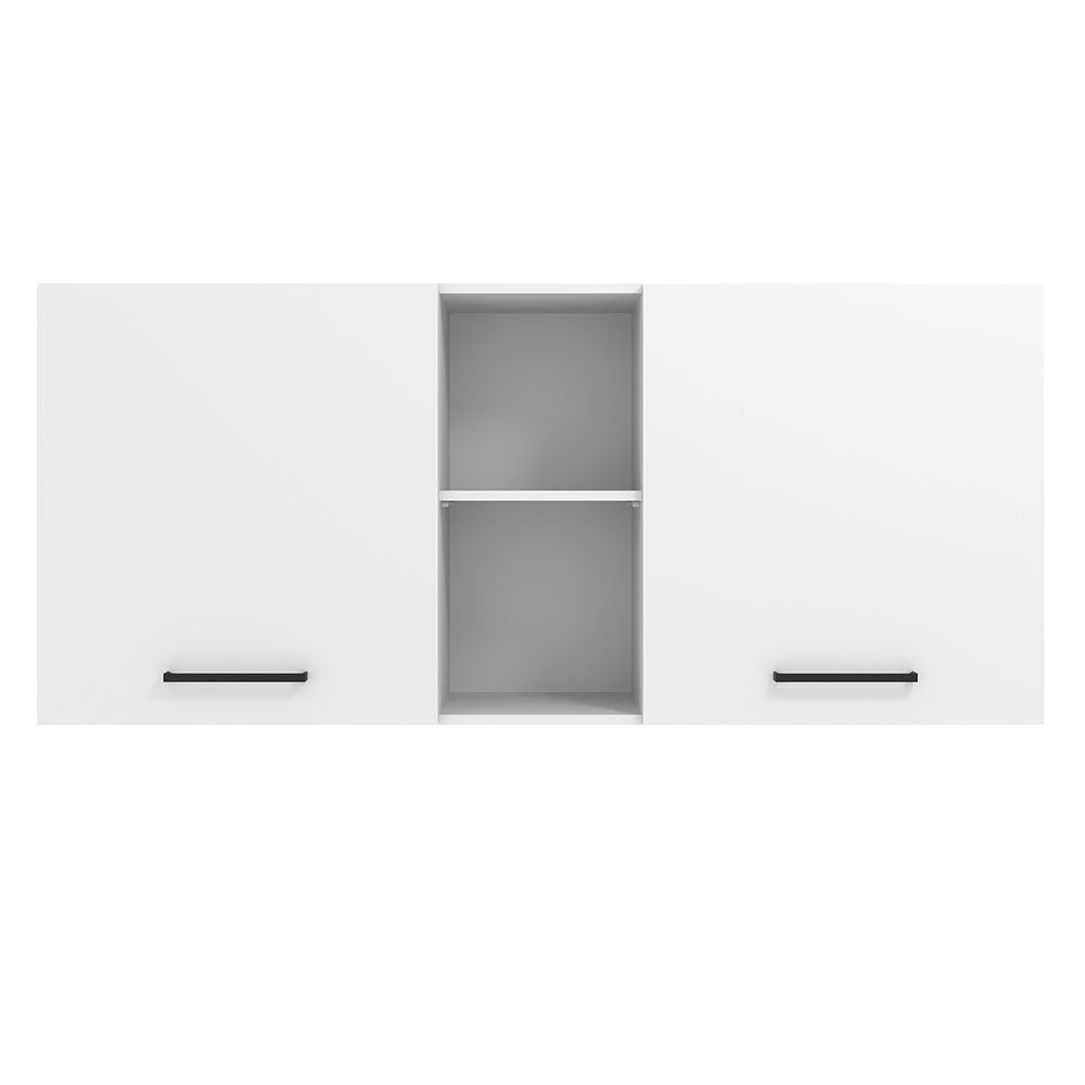 Gabinete de Cocina Agata Blanco 150x66cm Flotante con Dos Puertas - ALACENAS Y MUEBLES MICROONDAS | Bylmo