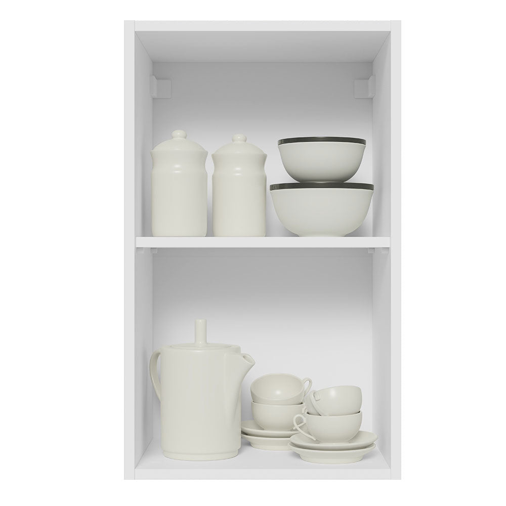 Gabinete de Cocina Glamy Blanco y Marron 40x66cm Flotante con Una Puerta - ALACENAS Y MUEBLES MICROONDAS | Bylmo