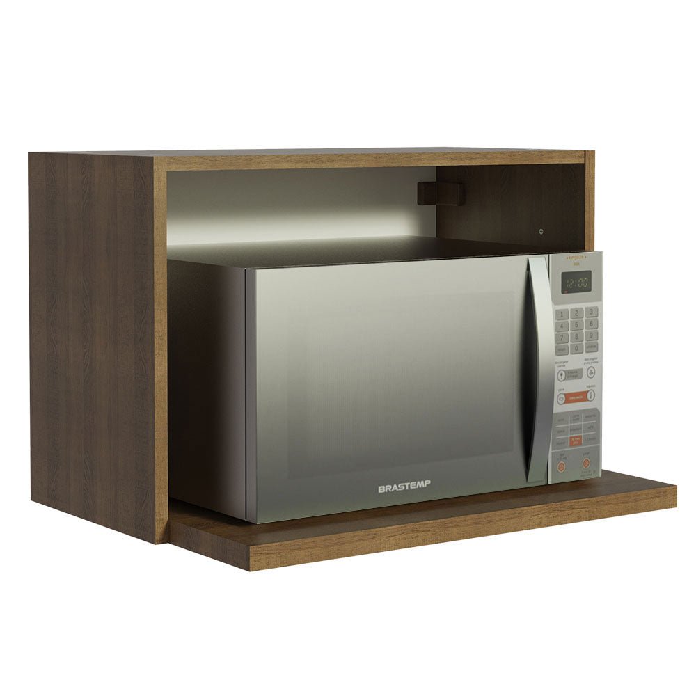 Gabinete de Cocina Glamy Marron 60x40cm Flotante sin Puertas - ALACENAS Y MUEBLES MICROONDAS | Bylmo
