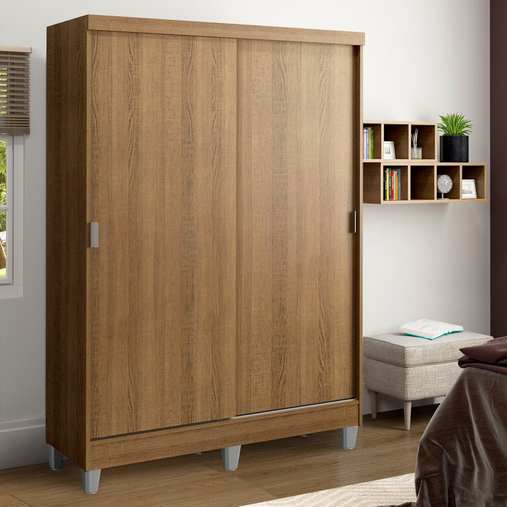 Closet Luke Marron 120x192cm con Dos Cajones y con Tres Entrepaños - CLOSETS | Bylmo