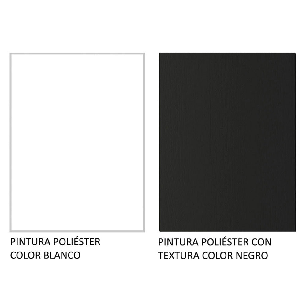 Closet Reno Blanco y Negro 180x205cm con Un Espejo con Cuatro Cajones y con Seis Entrepaños - CLOSETS | Bylmo