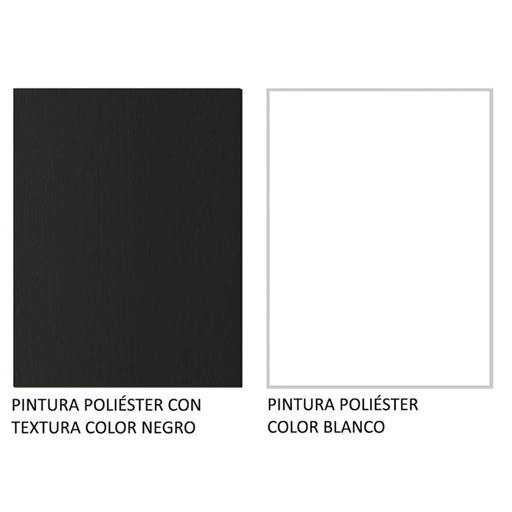 Closet Reno Negro y Blanco 180x205cm con Espejo con Cuatro Cajones y con Seis Entrepaños - CLOSETS | Bylmo