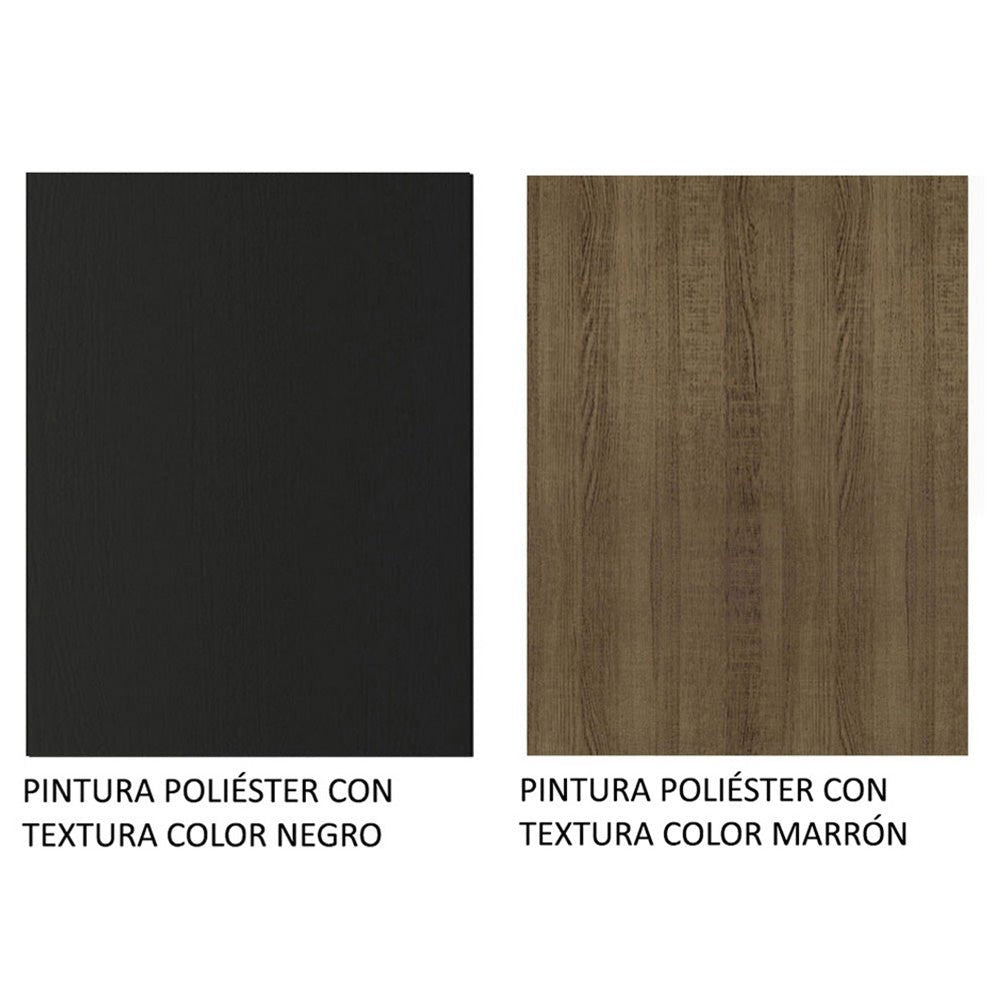 Closet Reno Negro y Marron 180x205cm con Espejo con Cuatro Cajones y con Seis Entrepaños - CLOSETS | Bylmo