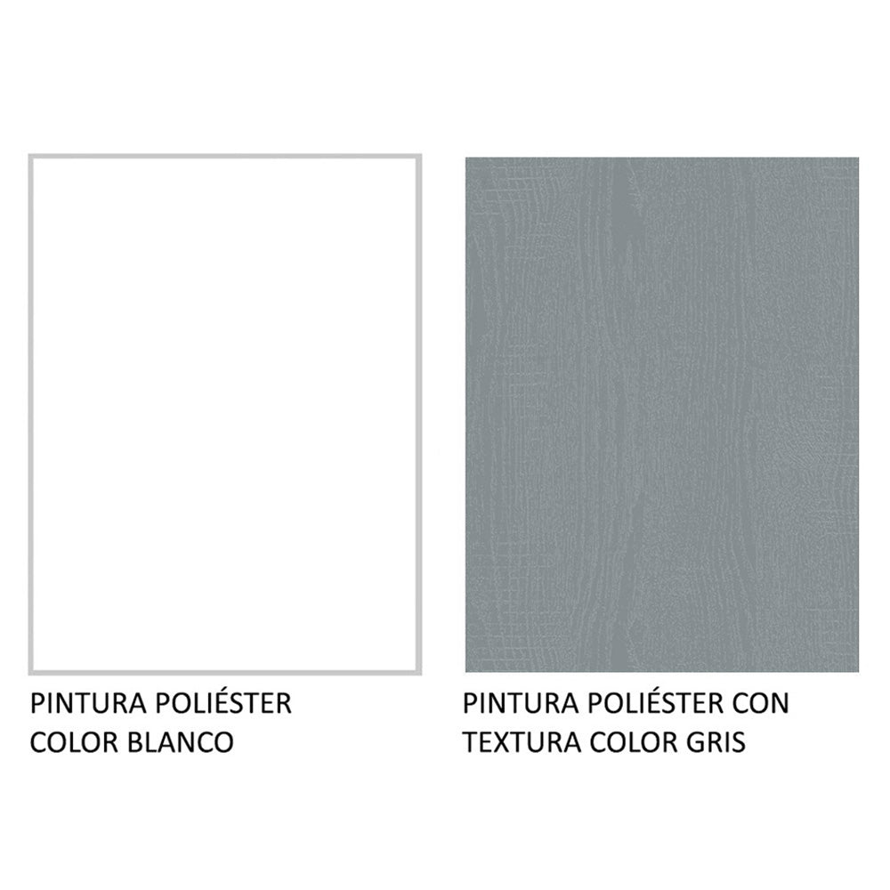 Closet Tokio Blanco y Gris 180x205cm con Cuatro Cajones y con Seis Entrepaños - CLOSETS | Bylmo