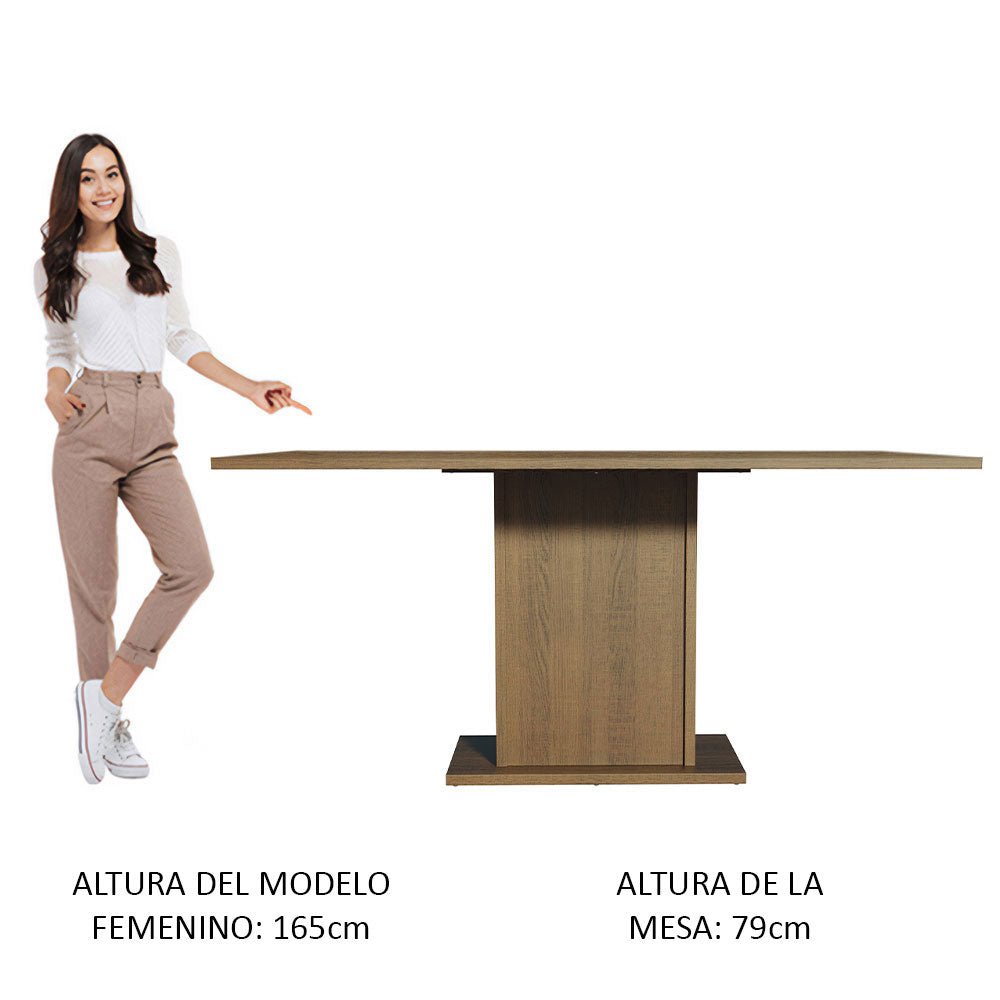 Comedor Marron 160x79cm Rectangular de Seis Puestos sin Sillas - COMEDORES | Bylmo