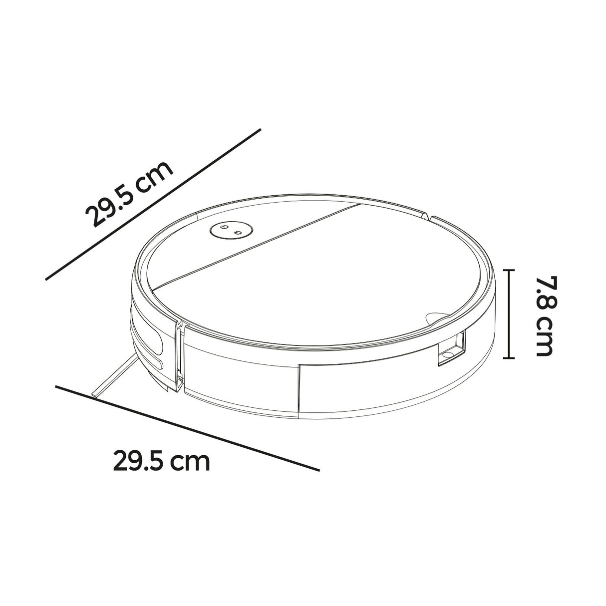 Aspiradora Robótica Negro 29.5x7.8cm de 0.3 Litros con Dos Velocidades - ASPIRADORAS | Bylmo