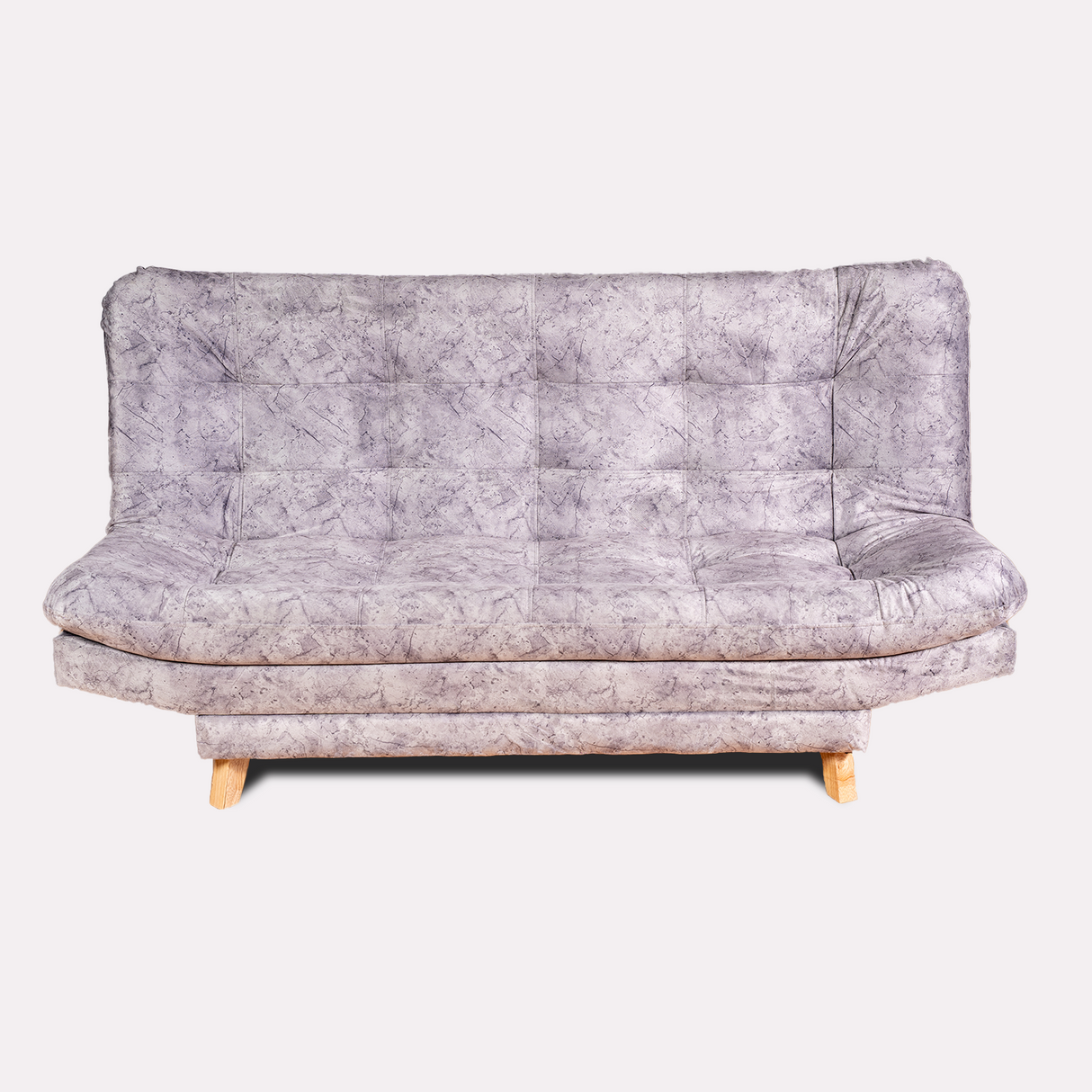 Sofá Cama Valencia Mármol Plata 180x85cm De Tres Puestos Antifluido con Patas y Dos Cojines Decorativos - SOFAS Y POLTRONAS | Bylmo