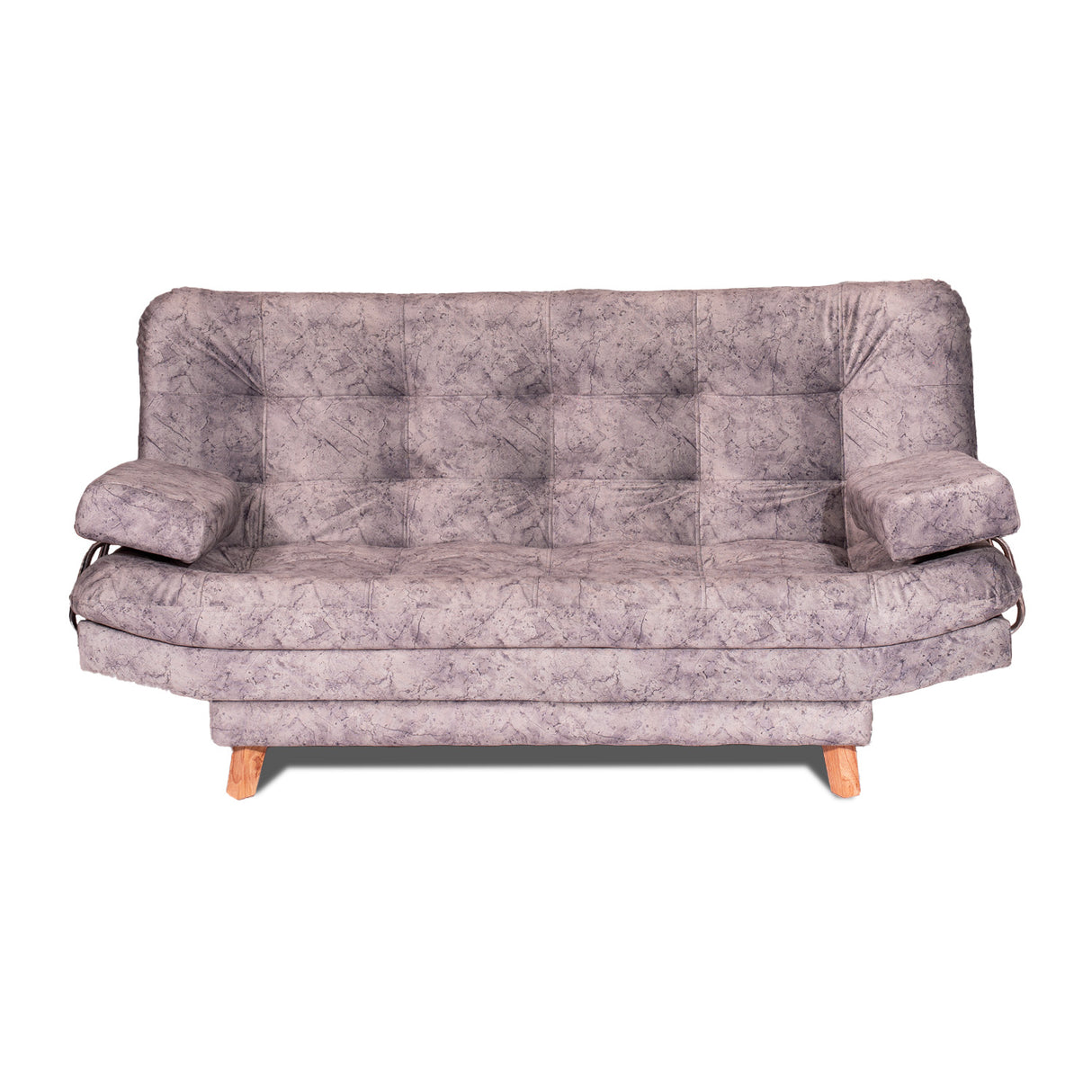 Sofá Cama Valencia Mármol Plata 180x85cm De Tres Puestos Antifluido con Patas - SOFAS Y POLTRONAS | Bylmo