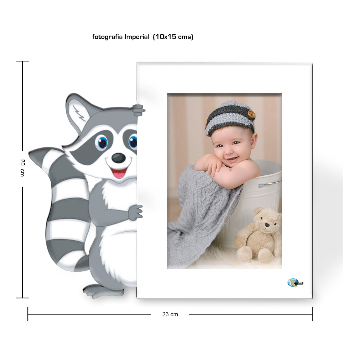 Portarretrato Kids Blanco 23.7x20cm sin Marco y con Vidrio Protector - PORTARRETRATOS | Bylmo