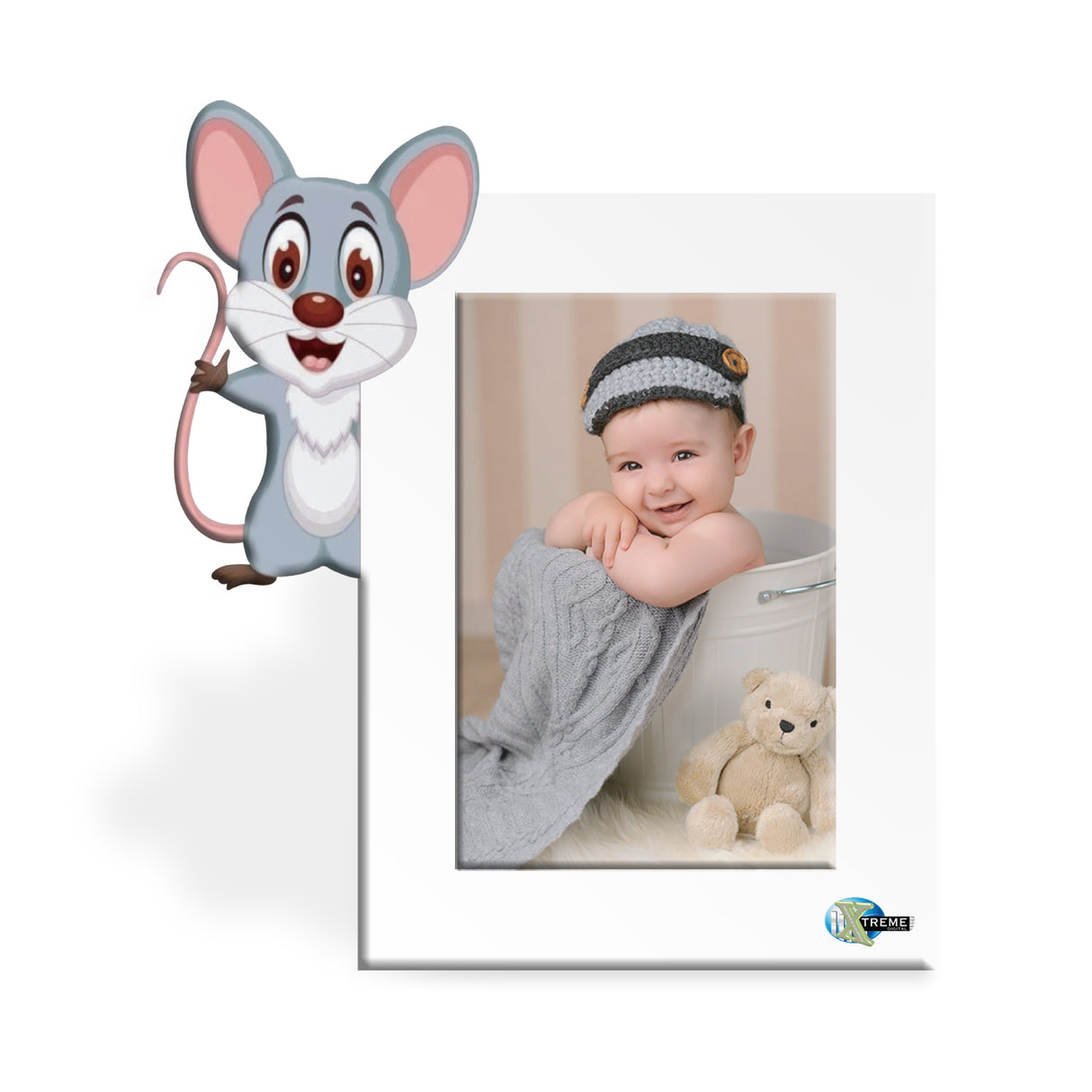 Portarretrato Kids Blanco 19.5x22cm sin Marco y con Vidrio Protector - PORTARRETRATOS | Bylmo