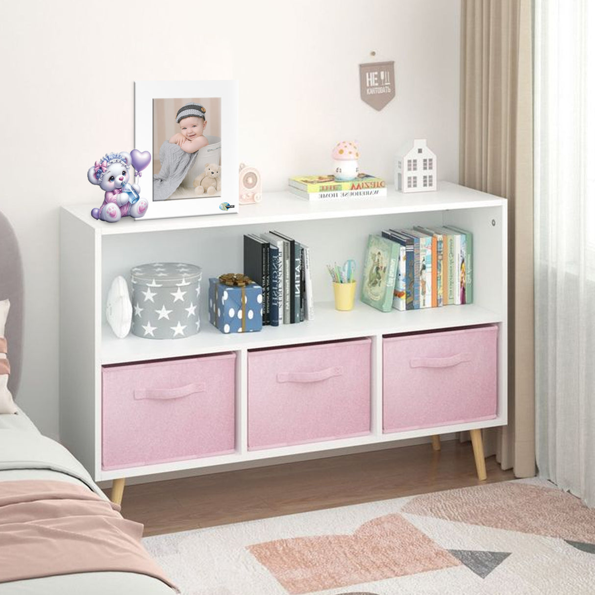 Portarretrato Kids Fantasía Blanco 19.5x20cm sin Marco y con Vidrio Protector - PORTARRETRATOS | Bylmo