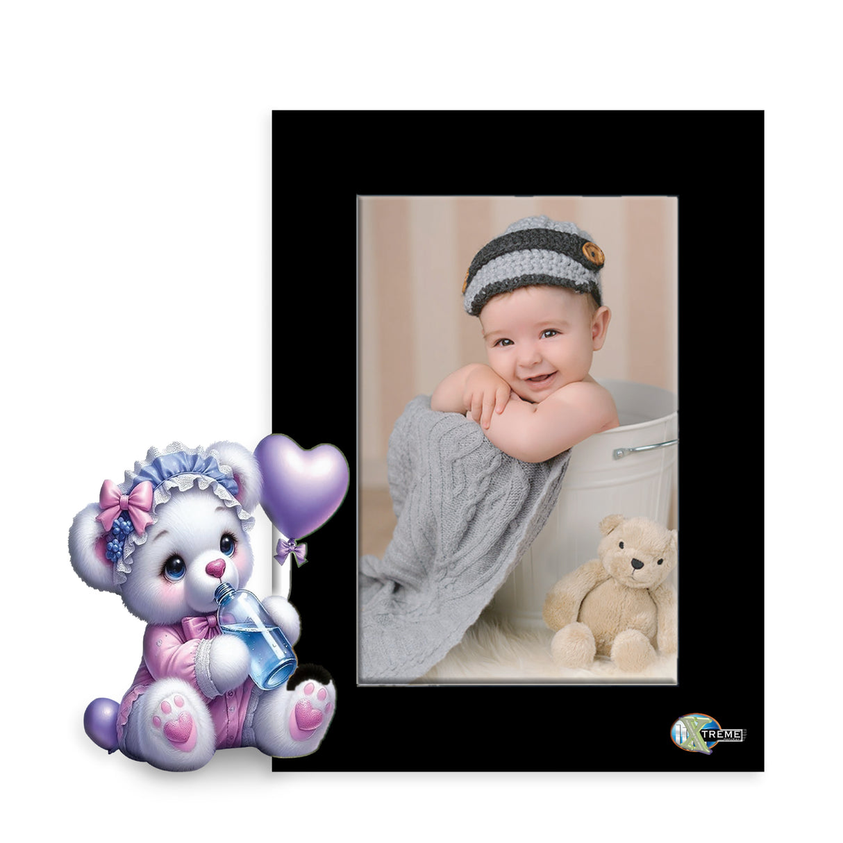 Portarretrato Kids Fantasía Negro 19.5x20cm sin Marco y con Vidrio Protector - PORTARRETRATOS | Bylmo