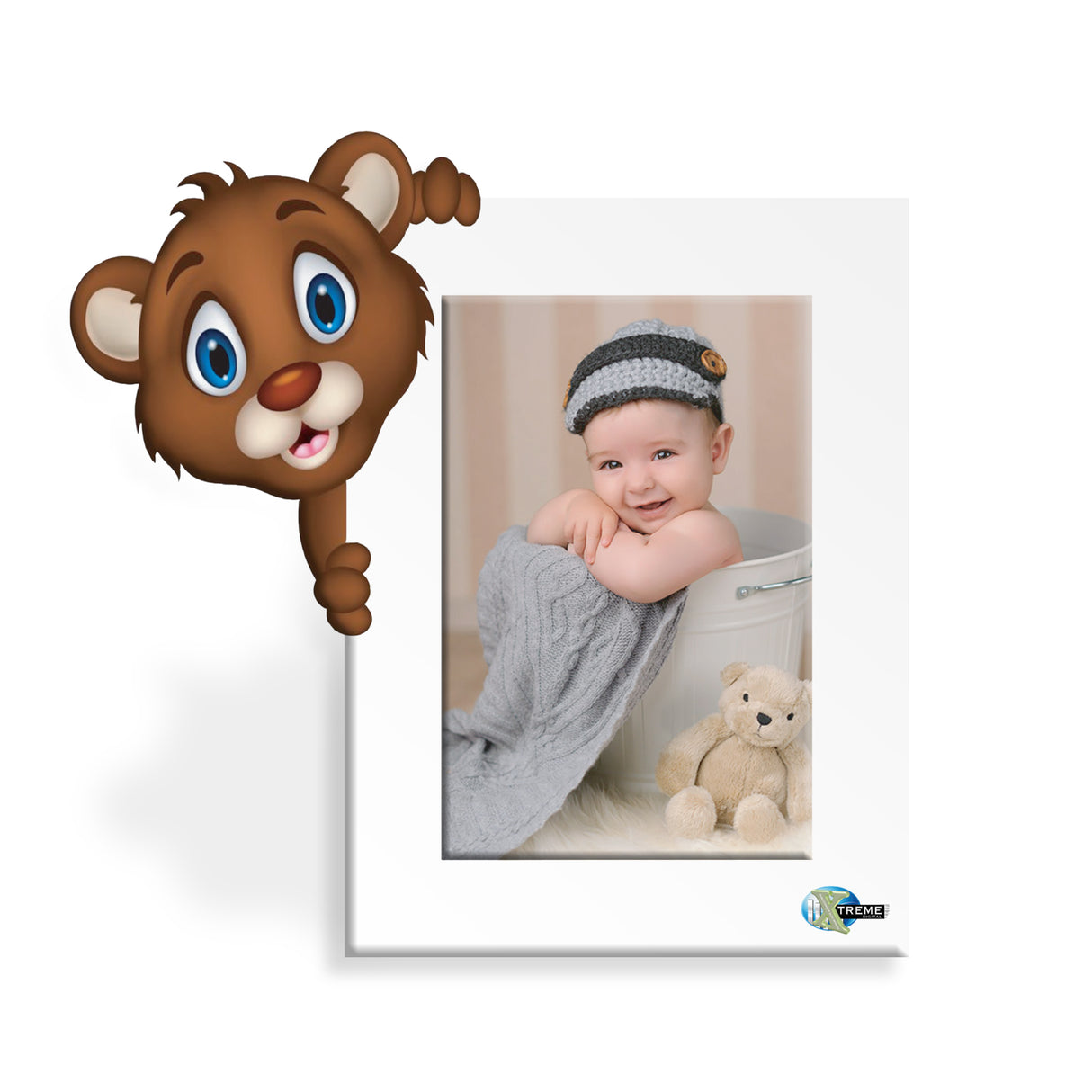 Portarretrato Kids Blanco 21.5x21.5cm sin Marco y con Vidrio Protector - PORTARRETRATOS | Bylmo