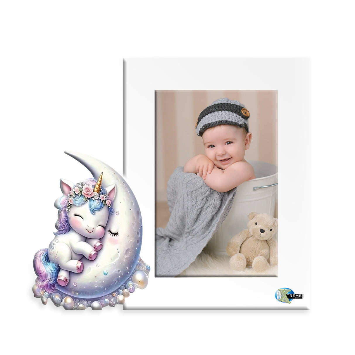 Portarretrato Kids Blanco 21.5x19.5cm sin Marco y con Vidrio Protector - PORTARRETRATOS | Bylmo