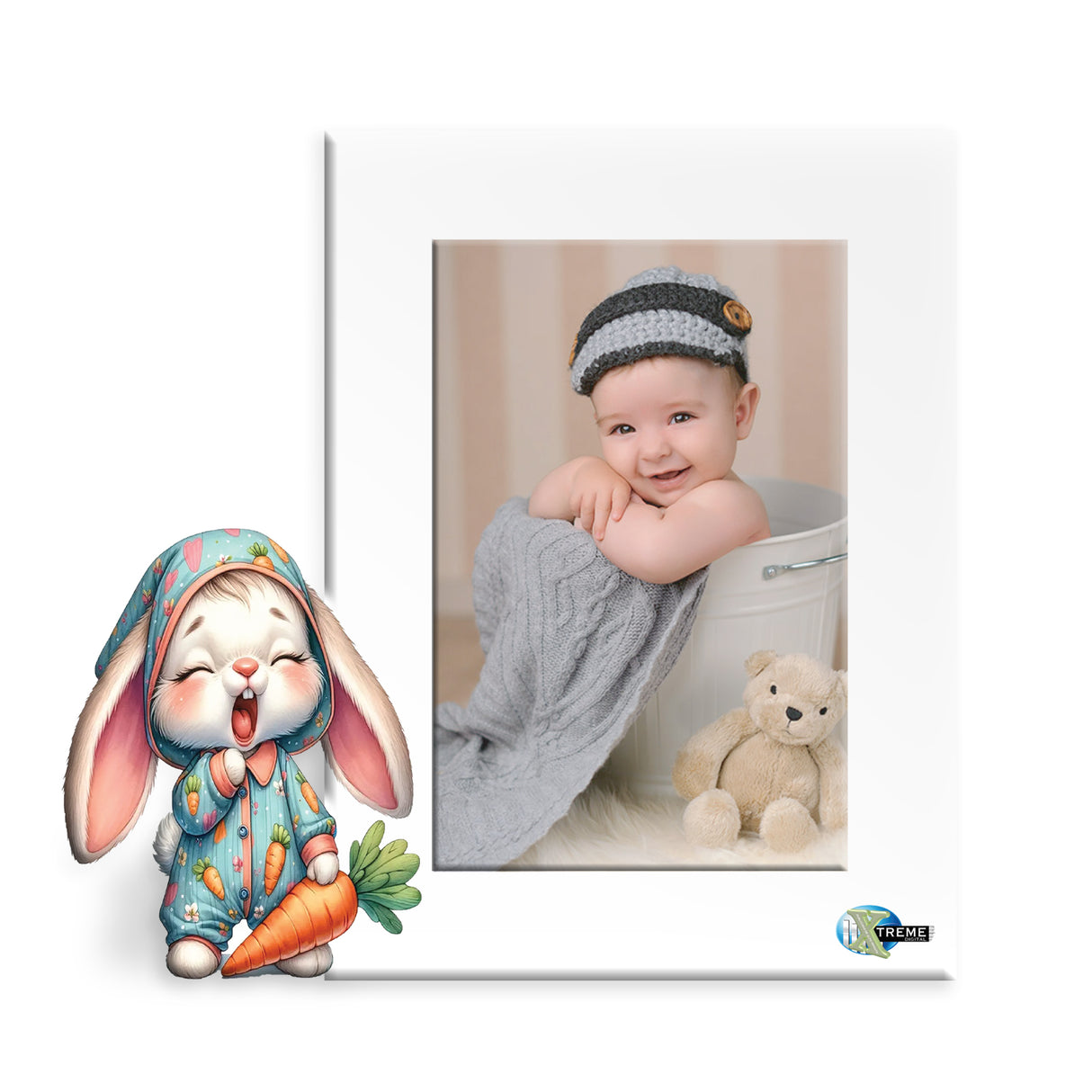 Portarretrato Kids Blanco 20.5x19.5cm sin Marco y con Vidrio Protector - PORTARRETRATOS | Bylmo