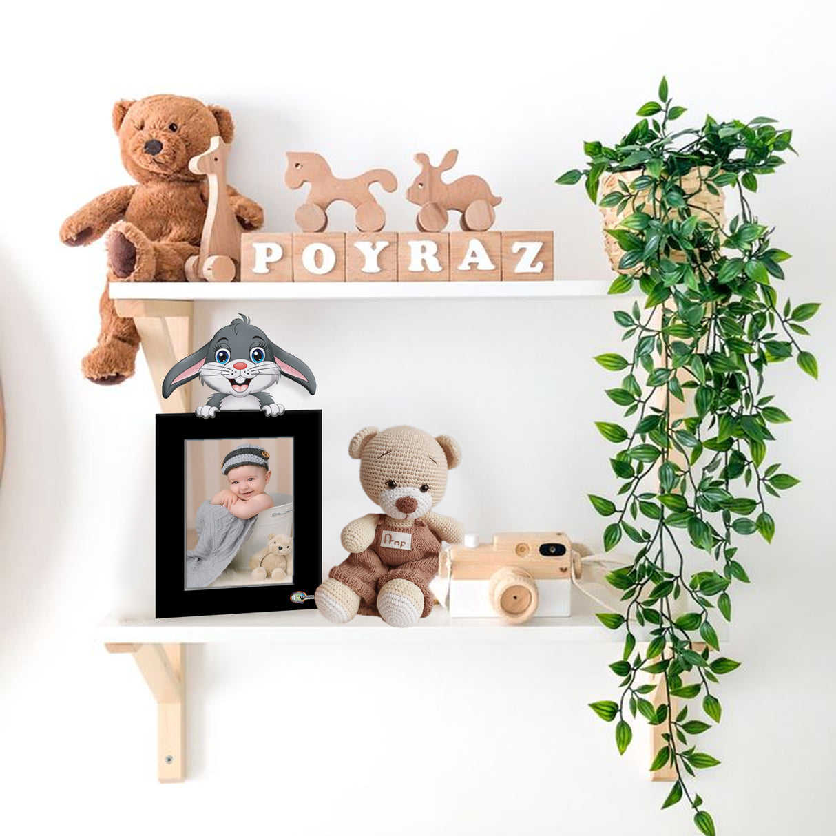 Portarretrato Kids Negro 29x14.5cm sin Marco y con Vidrio Protector - PORTARRETRATOS | Bylmo