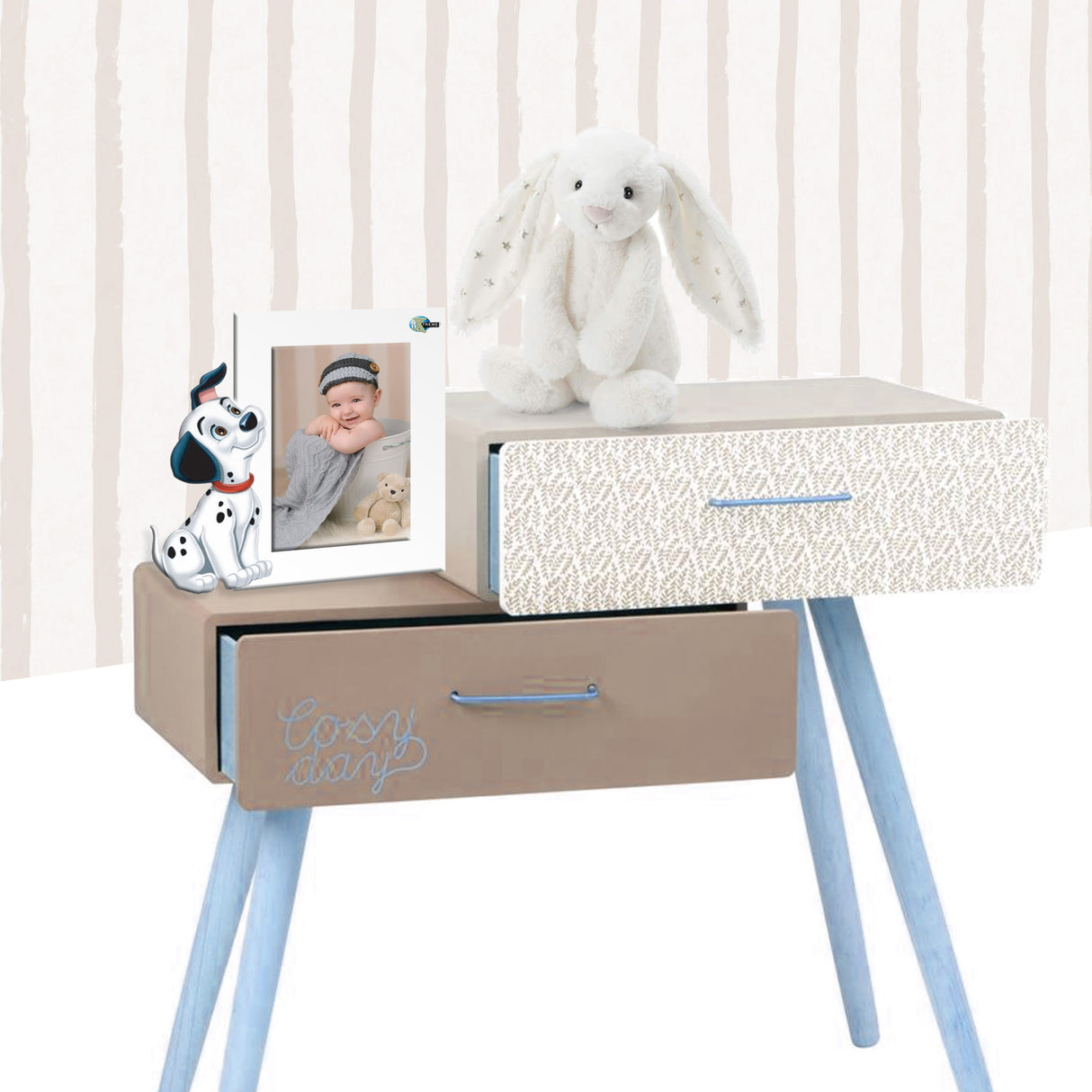 Portarretrato Kids Blanco 19.5x20cm sin Marco y con Vidrio Protector - PORTARRETRATOS | Bylmo