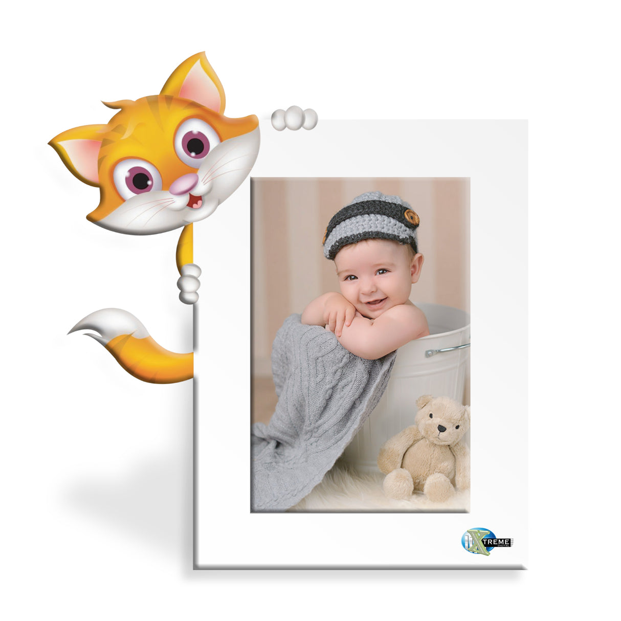 Portarretrato Kids Blanco 22.5x21cm sin Marco y con Vidrio Protector - PORTARRETRATOS | Bylmo