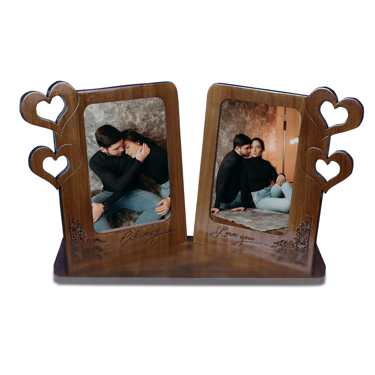 Portarretrato PortaDuo Envejecido 40x21cm sin Marco y con Vidrio Protector - PORTARRETRATOS | Bylmo