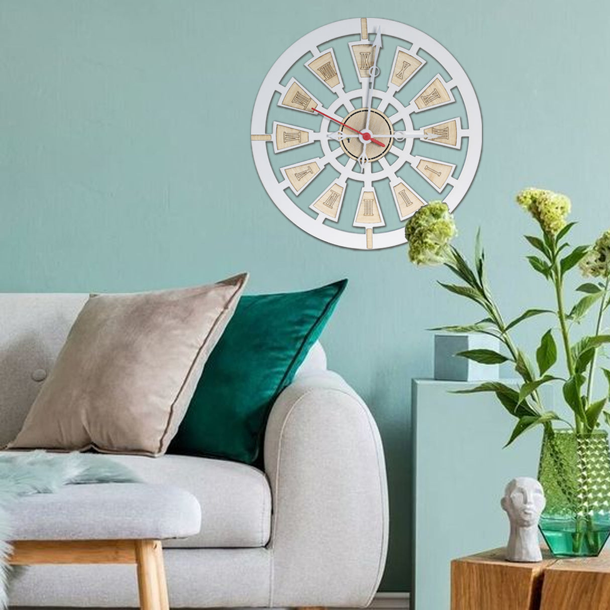 Reloj de Pared Nautic Blanco 31x31cm Circular Analogo de Baterias - RELOJES | Bylmo