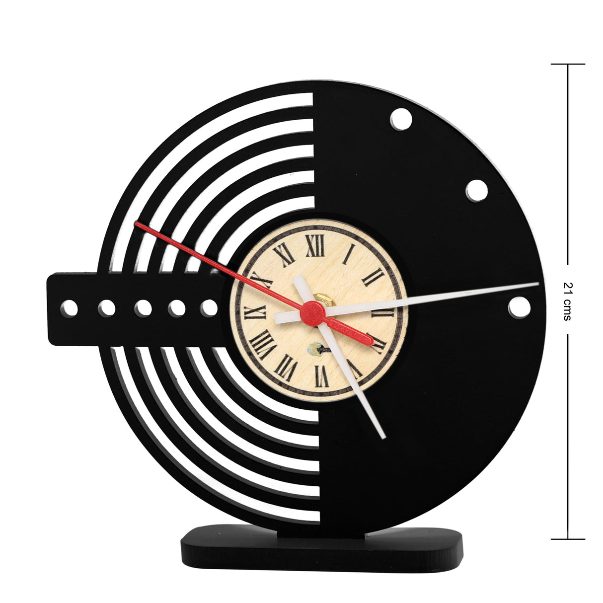 Reloj de Mesa Suprem Negro 20x20cm Circular Analogo de Baterias - RELOJES | Bylmo