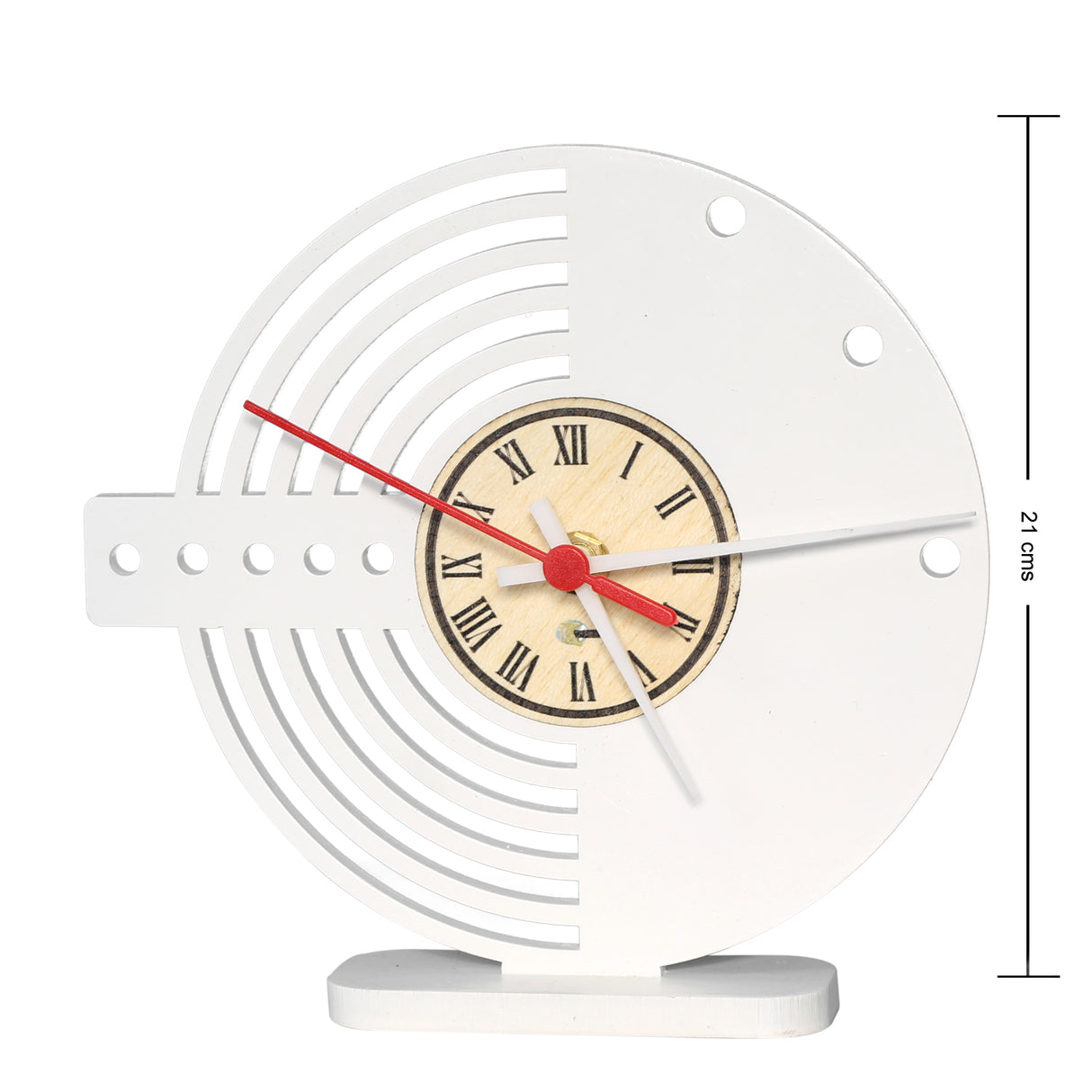 Set X 2 Relojes de Mesa Suprem Blanco 20x20cm Circular Analogo de Baterias - RELOJES | Bylmo