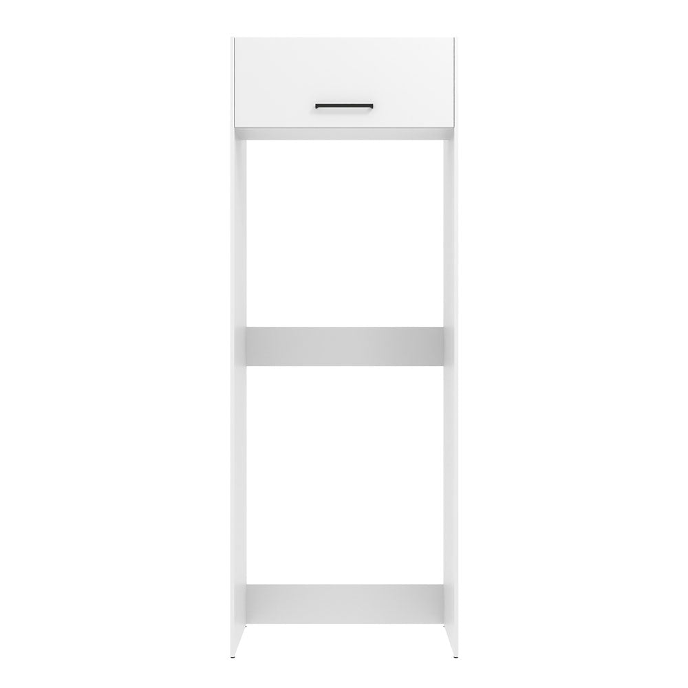 Mueble Auxiliar para Nevera Agata Blanco 83x225cm con Dos Compartimientos - BARRAS Y MUEBLES AUXILIARES | Bylmo