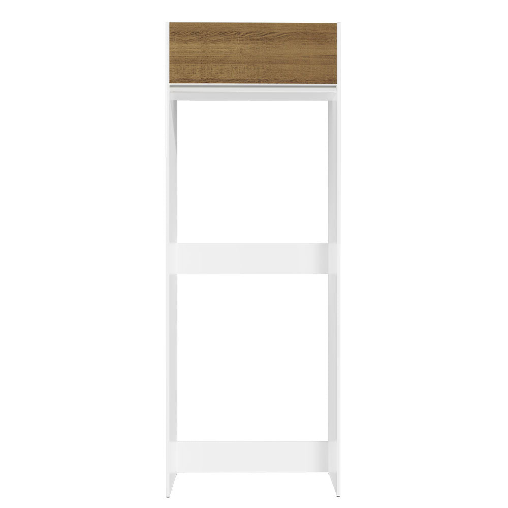 Mueble Auxiliar para Nevera Glamy Blanco y Marron 83x225cm con Dos Compartimientos - BARRAS Y MUEBLES AUXILIARES | Bylmo