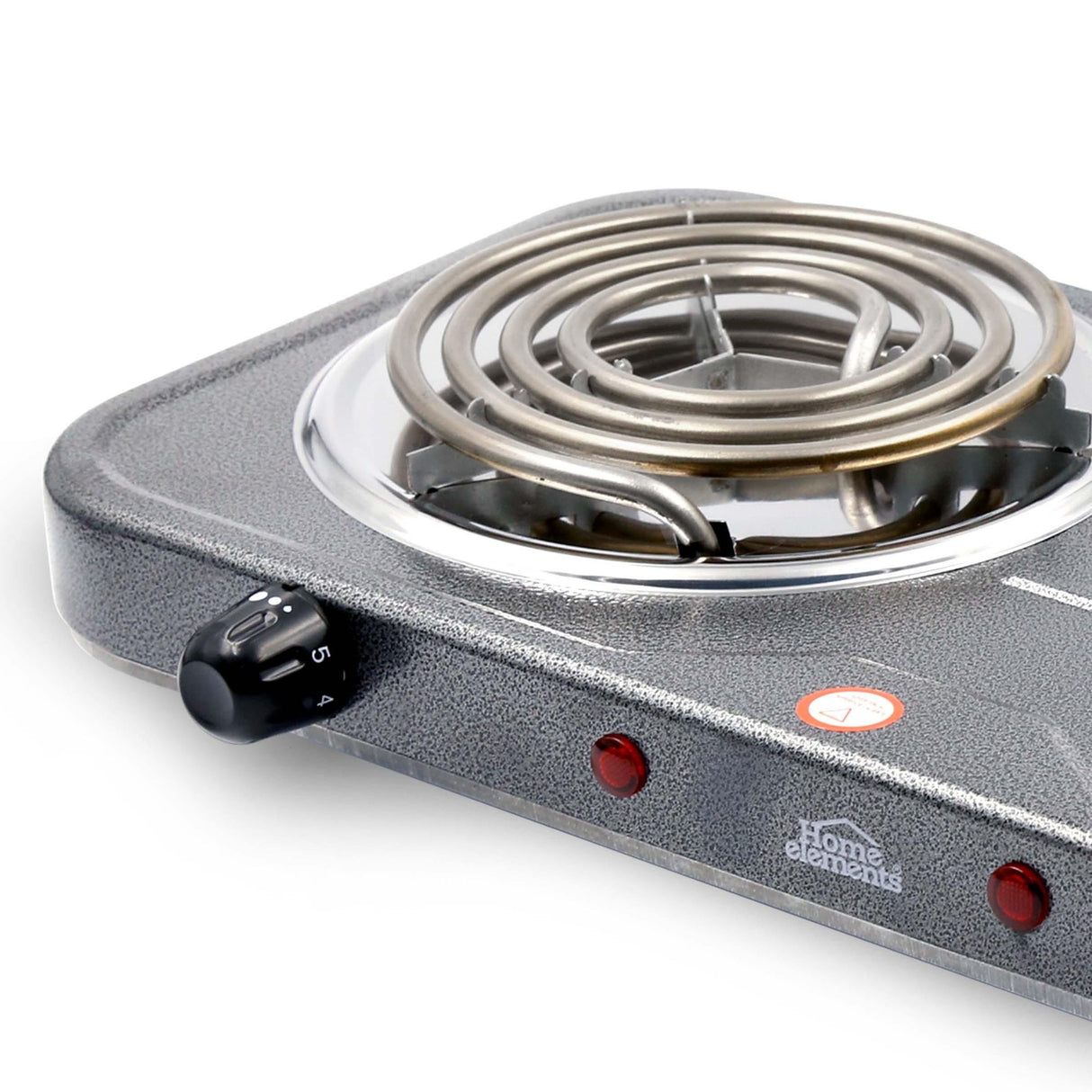 Estufa Eléctrica Gris 21x6cm de Dos Quemadores con Cinco Niveles de Temperatura - ESTUFAS | Bylmo