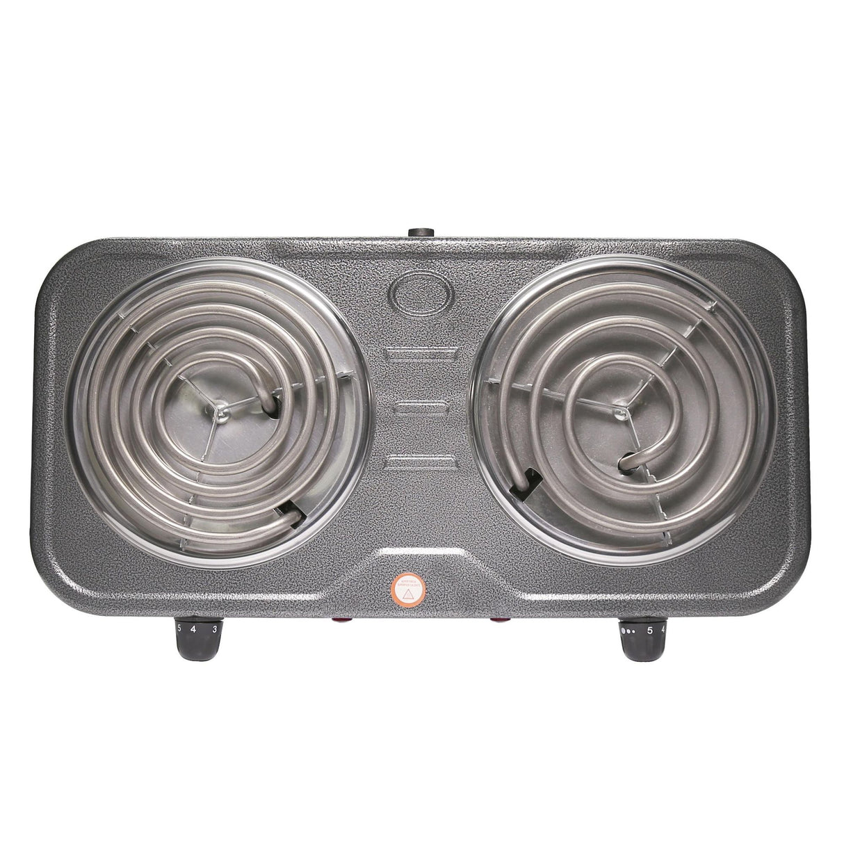 Estufa Eléctrica Gris 21x6cm de Dos Quemadores con Cinco Niveles de Temperatura - ESTUFAS | Bylmo