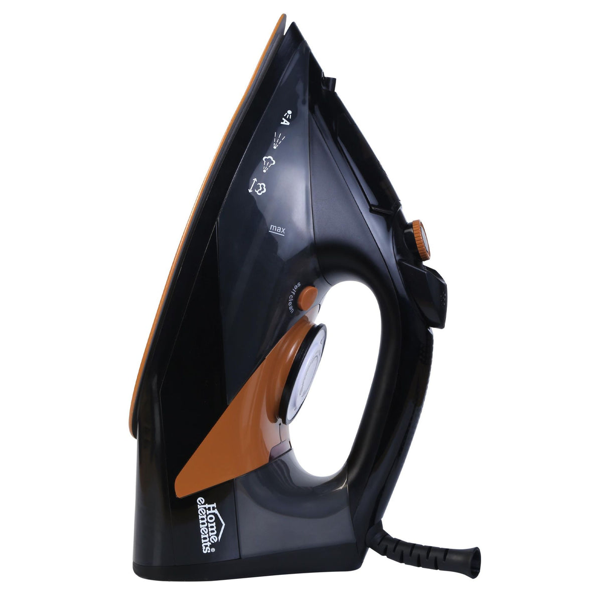 Plancha Steam Iron Negro y Cobre 12.2x14.5cm con Vapor y Dispensaodor y Rociador de Agua - PLANCHAS | Bylmo
