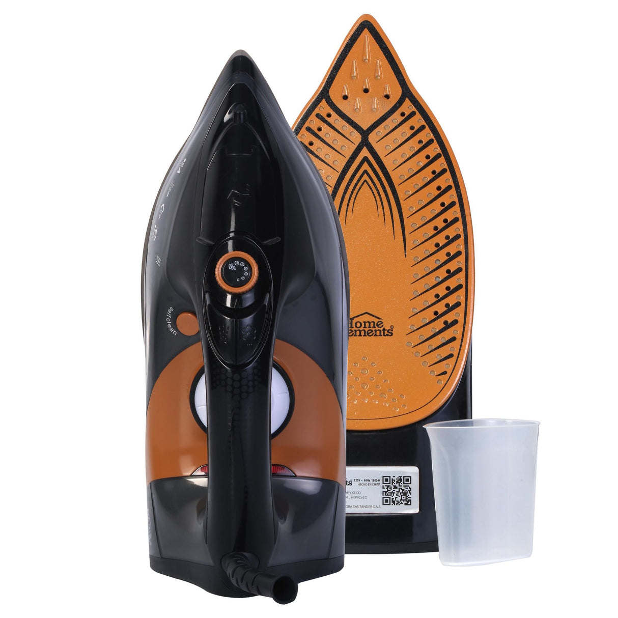 Plancha Steam Iron Negro y Cobre 12.2x14.5cm con Vapor y Dispensaodor y Rociador de Agua - PLANCHAS | Bylmo