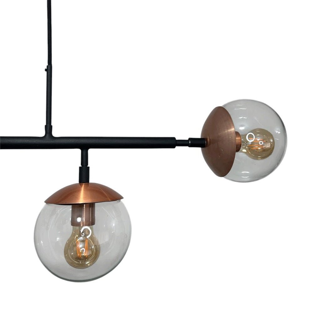 Lámpara de Techo Colgante y Ajustable Alice Negro 32x300cm de 6 Luces - LAMPARAS DE TECHO | Bylmo