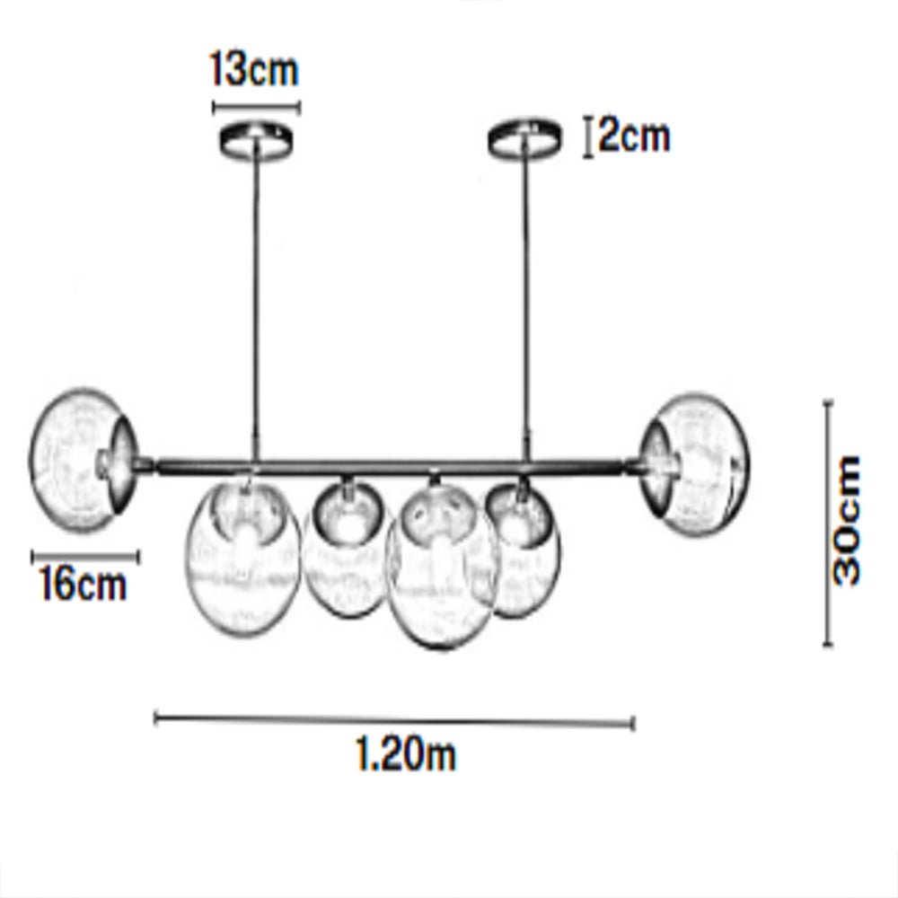 Lámpara de Techo Colgante y Ajustable Alice Negro 32x300cm de 6 Luces - LAMPARAS DE TECHO | Bylmo