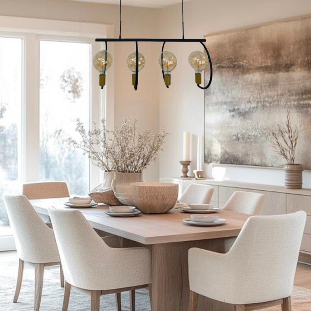 Lámpara de Techo Colgante y Ajustable Vanta Negro y Dorado 38x280cm de 4 Luces - LAMPARAS DE TECHO | Bylmo