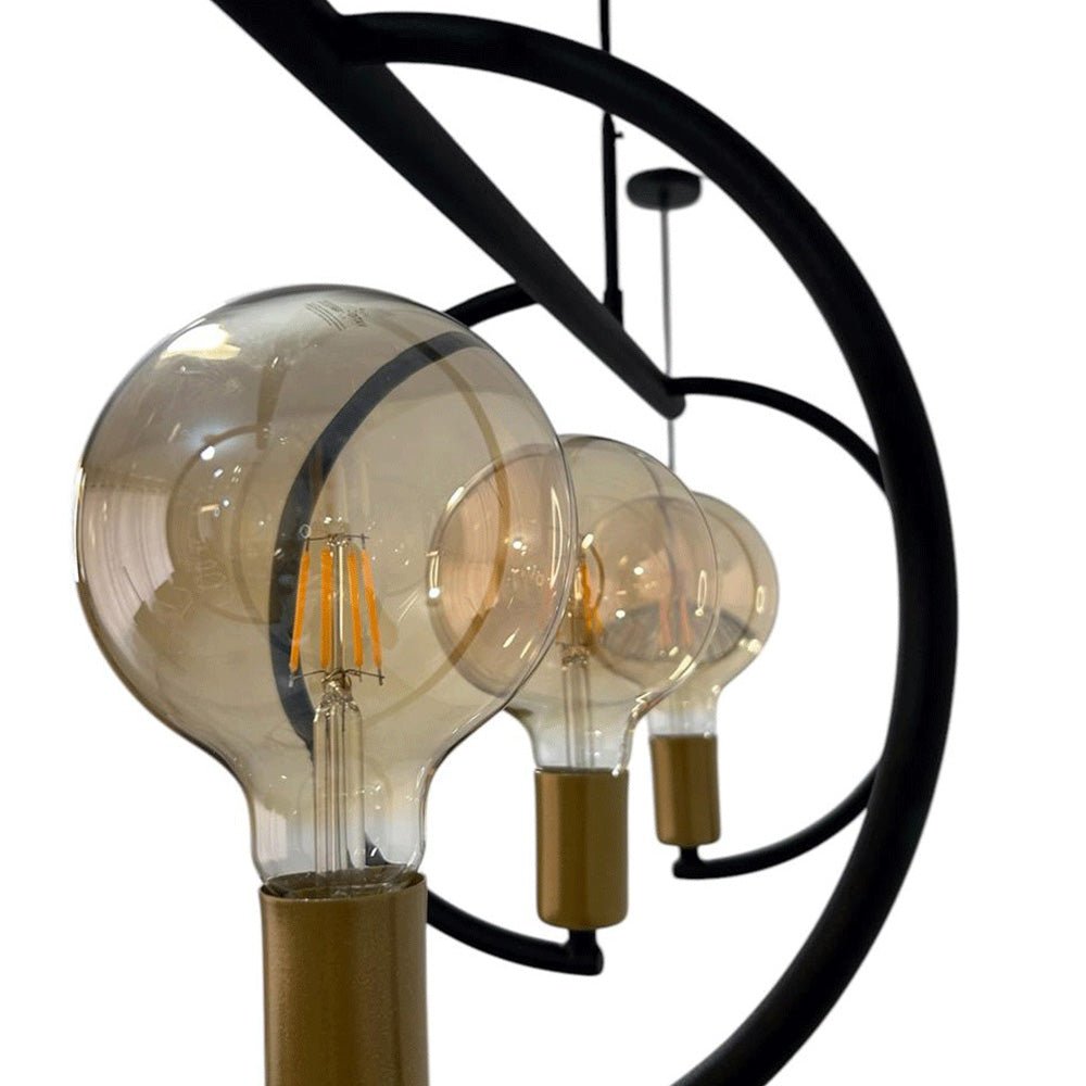 Lámpara de Techo Colgante y Ajustable Vanta Negro y Dorado 38x280cm de 4 Luces - LAMPARAS DE TECHO | Bylmo