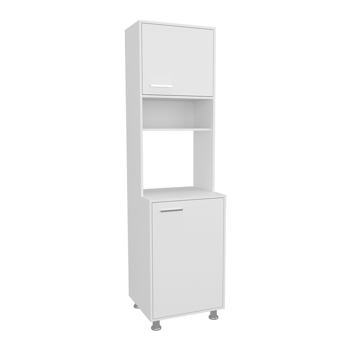 Módulo Para Microondas Antares Blanco x50.3cm con Dos Puertas y con Patas - ALACENAS Y MUEBLES MICROONDAS | Bylmo