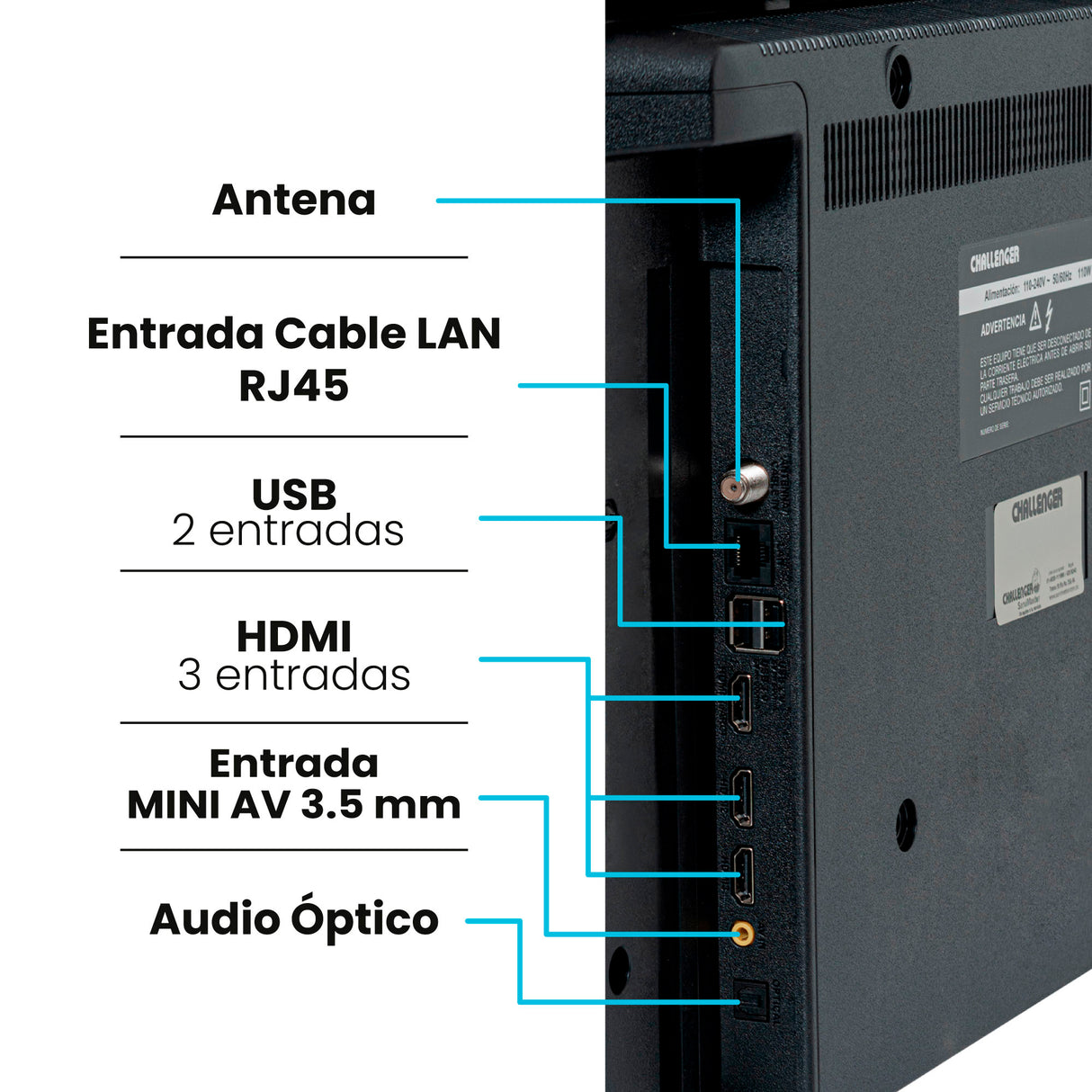 Televisor Led Smart Google 111.1x64.2cm de 50 Pulgadas 4K 2160P Con Wifi Integrado y Con Bluetooth - TELEVISORES | Bylmo
