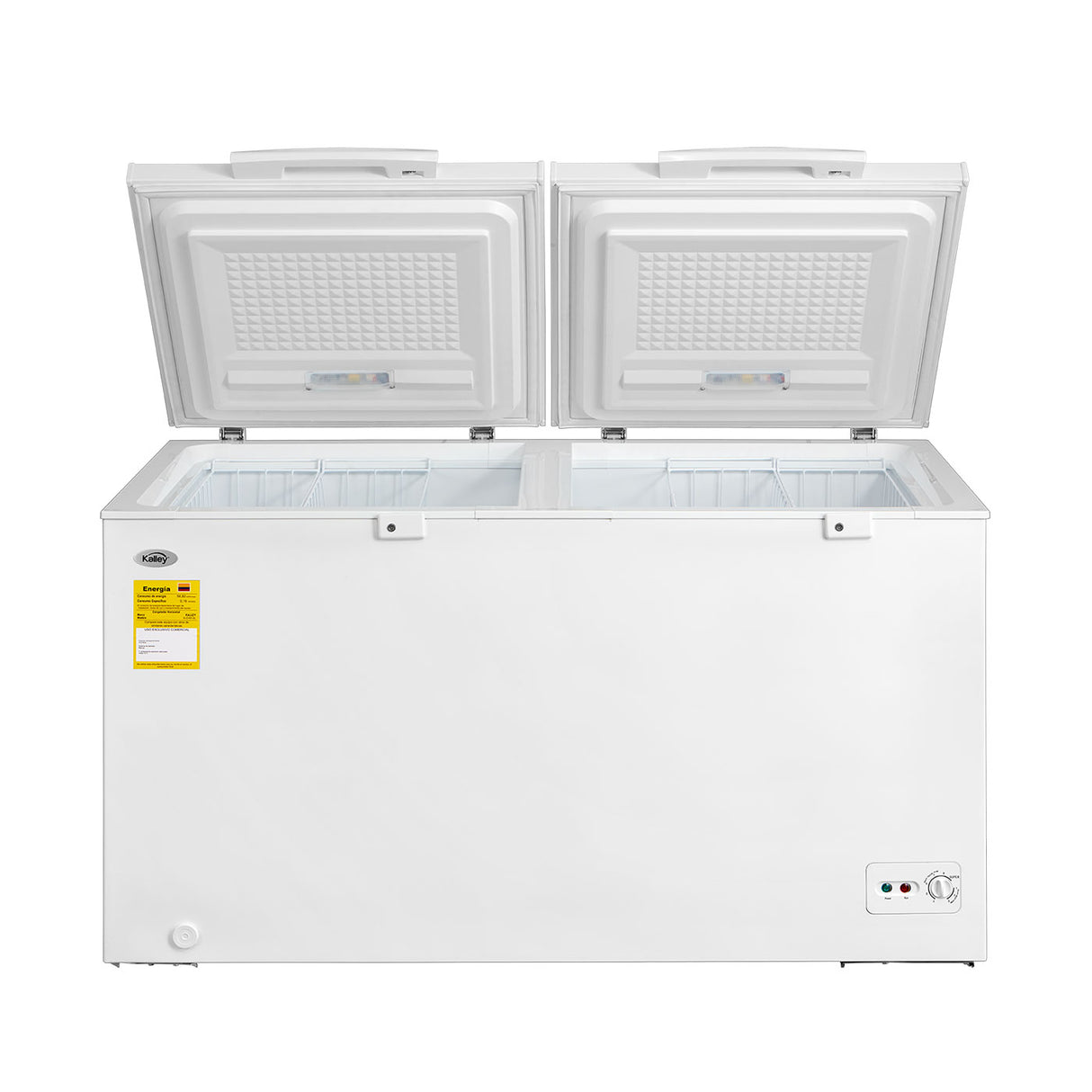 Congelador Blanco 141.6x82.5cm de 418 Litros con Iluminación Interna y con Dos Compartimientos - CONGELADORES | Bylmo