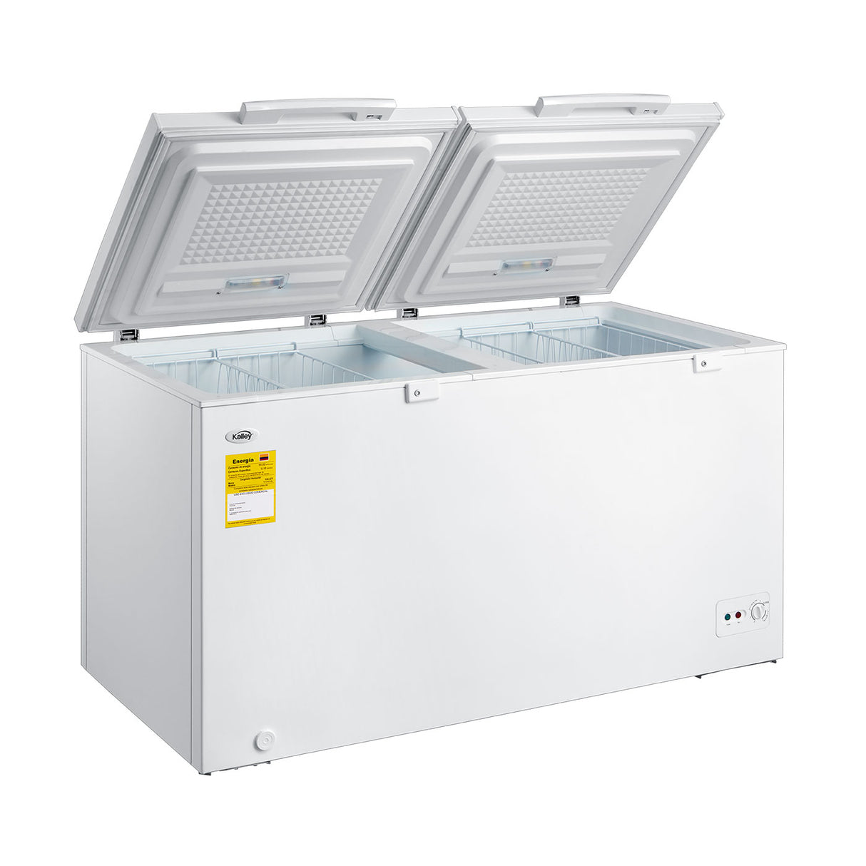 Congelador Blanco 141.6x82.5cm de 418 Litros con Iluminación Interna y con Dos Compartimientos - CONGELADORES | Bylmo