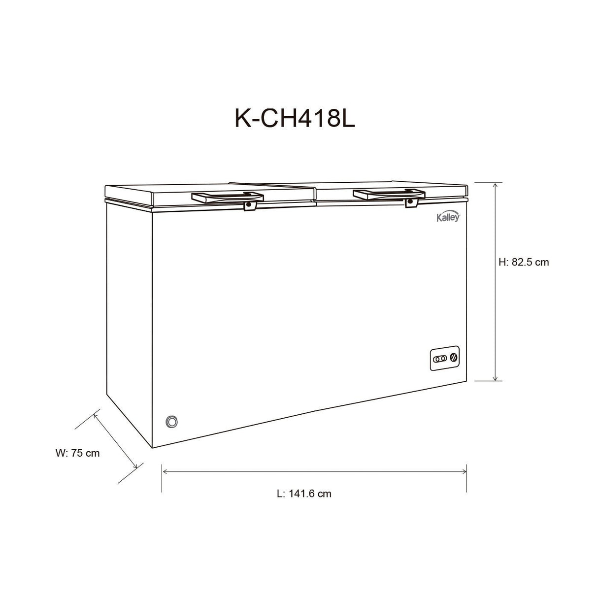 Congelador Blanco 141.6x82.5cm de 418 Litros con Iluminación Interna y con Dos Compartimientos - CONGELADORES | Bylmo