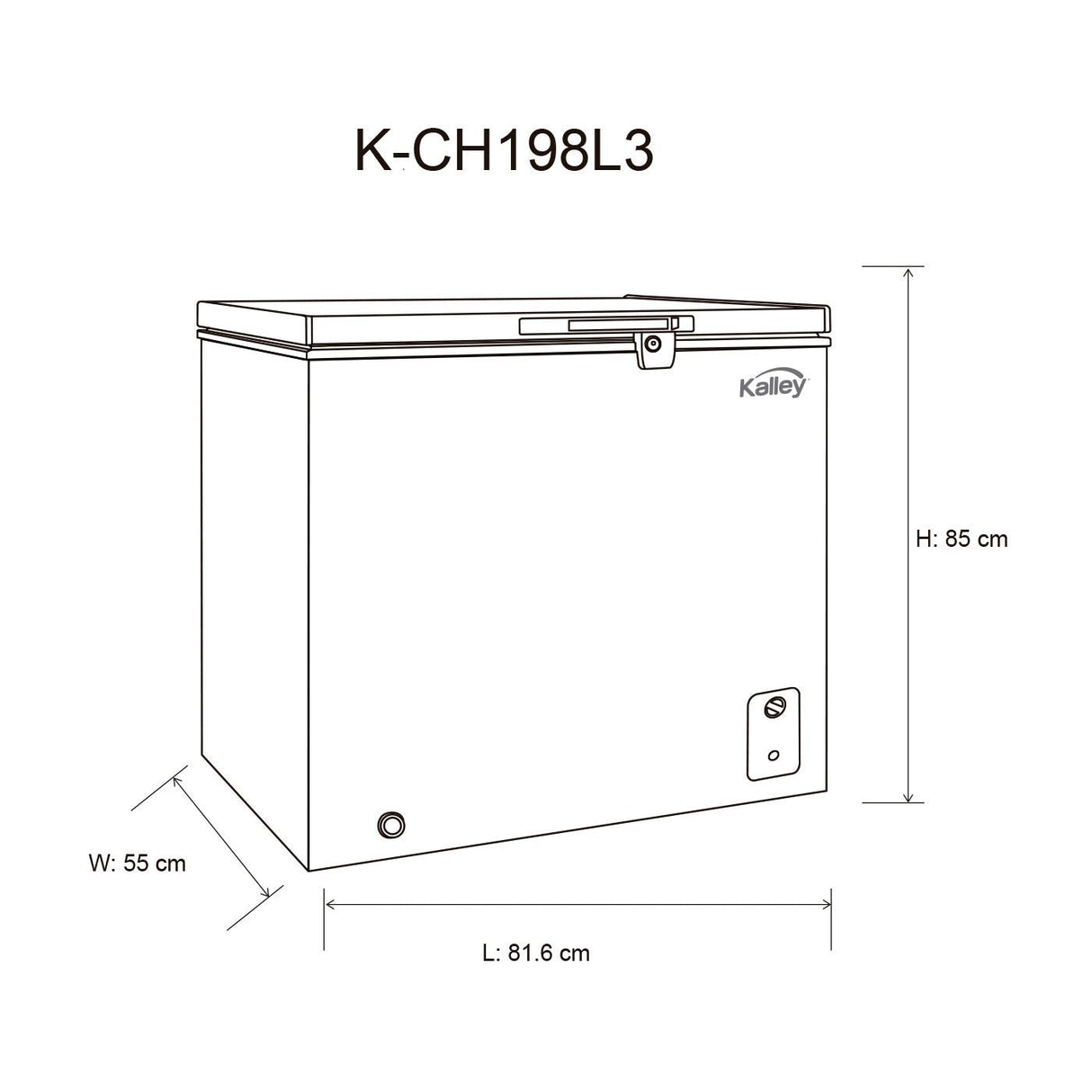 Congelador Blanco 81.6x85cm de 198 Litros con Iluminación Interna y con Un Compartimiento - CONGELADORES | Bylmo