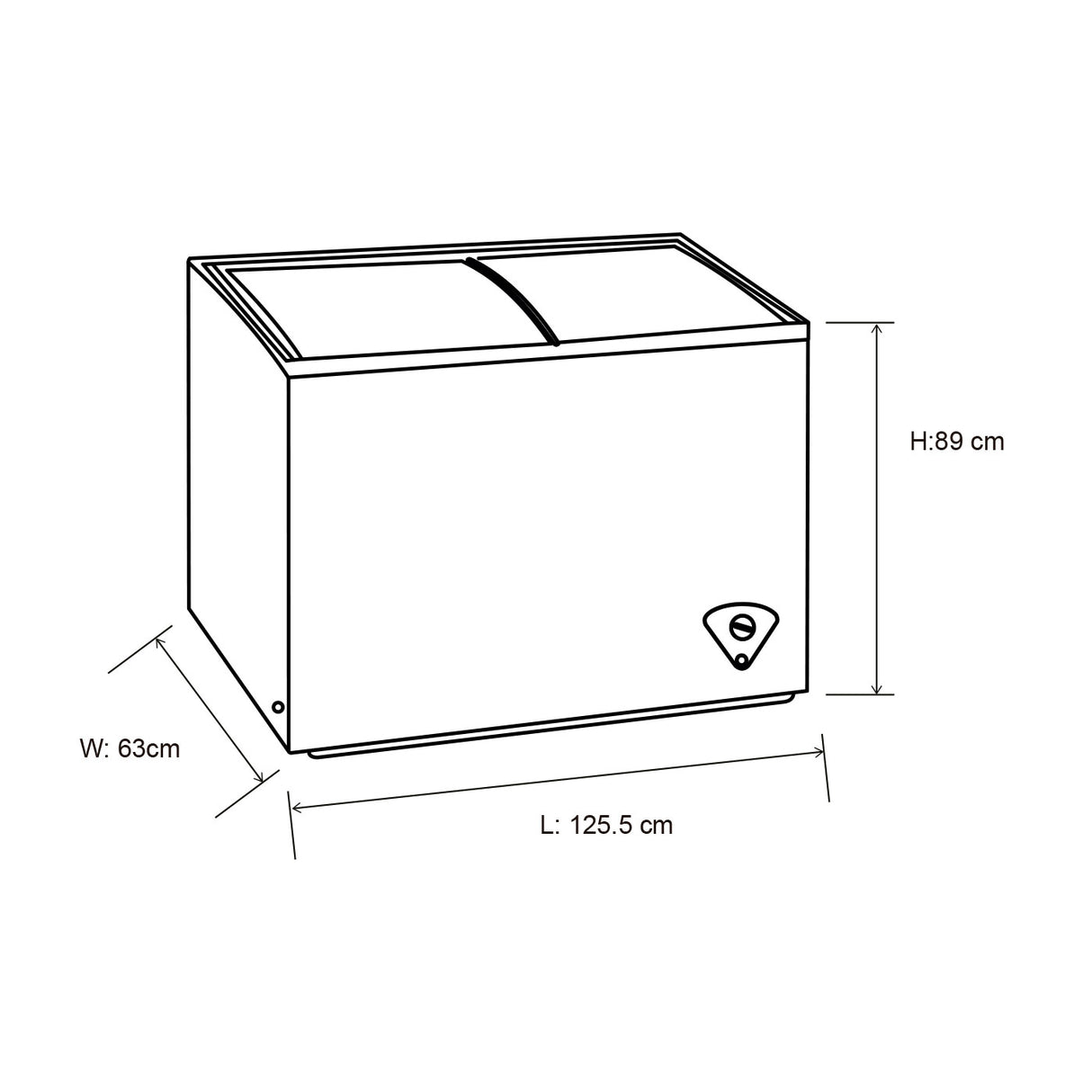 Congelador Blanco 125.5x89cm de 254 Litros y con Dos Compartimientos - CONGELADORES | Bylmo
