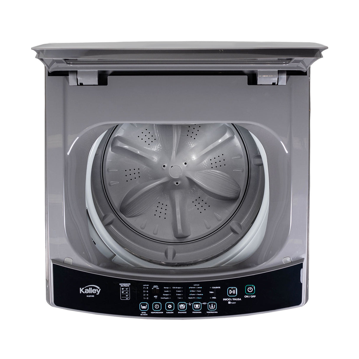 Lavadora Gris 58x96.2cm con Pantalla Digital para 14 Kilogramos - LAVADORAS Y SECADORAS | Bylmo