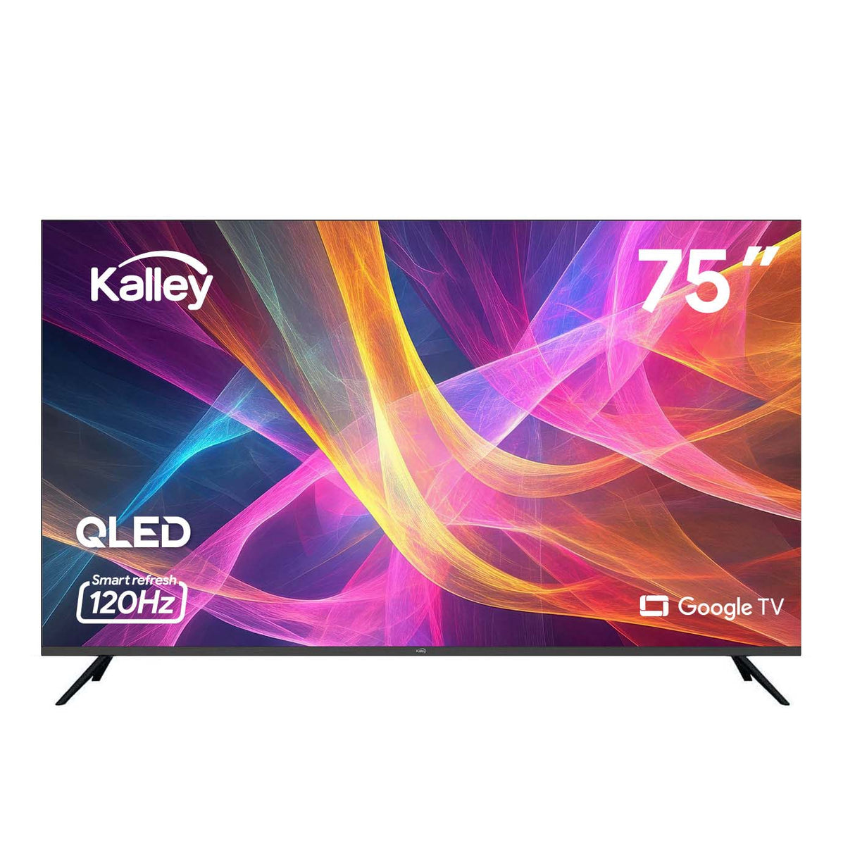 Televisor Kalley Smart QLED 4K 75 Pulgadas Google Negro 184x110.3cm con Wifi Integrado y con Bluetooth - TELEVISORES | Bylmo