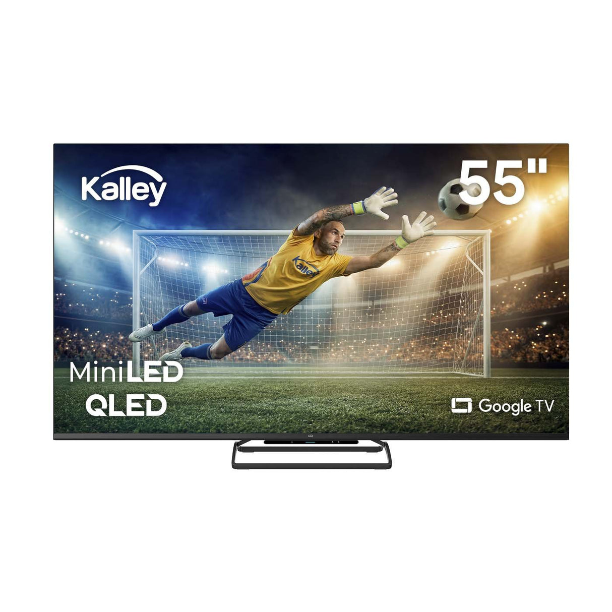 Televisor Kalley Smart QLED 4K 55 Pulgadas Google Negro 133.5x82.5cm con Wifi Integrado y con Bluetooth - TELEVISORES | Bylmo