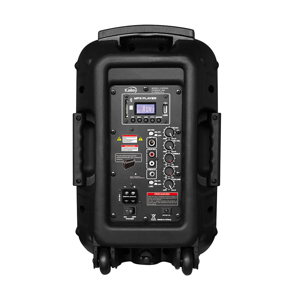 Parlante Kalley Negro 24x39.5cm con Bluetooth y con Control Remoto - PARLANTES | Bylmo