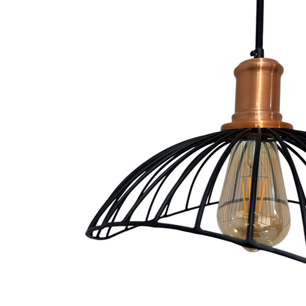 Lámpara de Techo Led Yakarta Negro y Dorado 33x20cm Ajustable de Una Luz - LAMPARAS DE TECHO | Bylmo