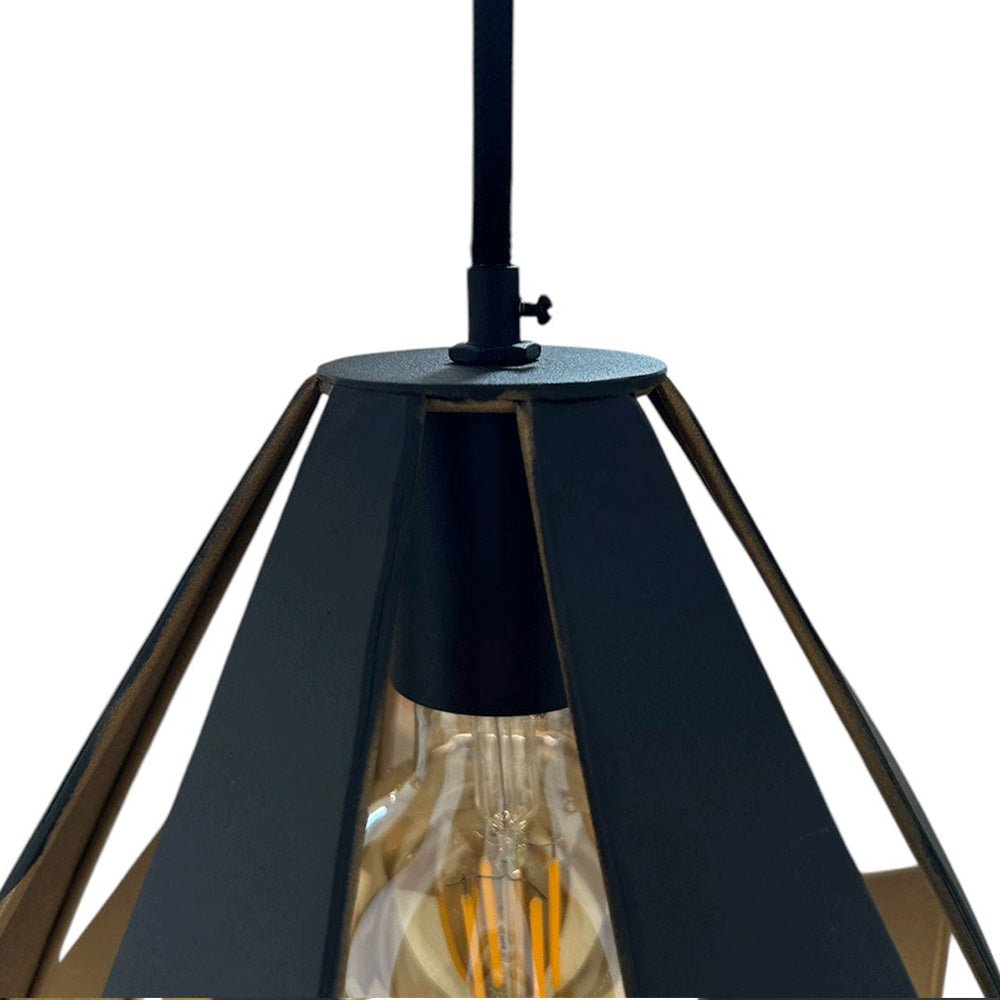 Lámpara de Techo Led Negro y Dorado 20x28cm Ajustable de Una Luz - LAMPARAS DE TECHO | Bylmo