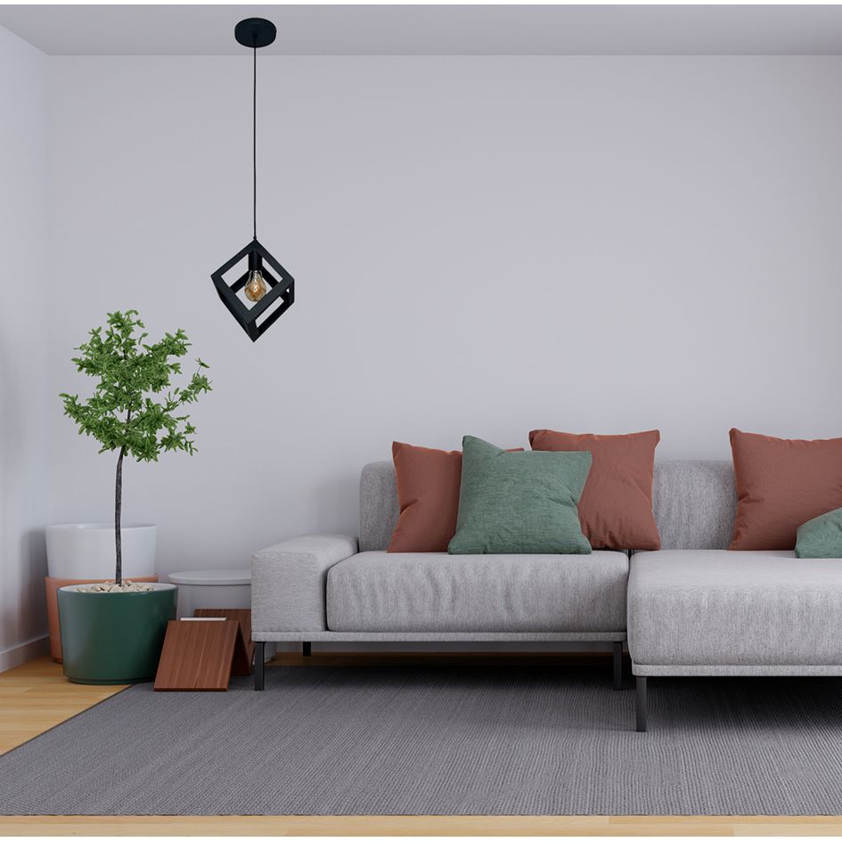 Lámpara de Techo Led Charlote Negro y Dorado 16.5x16.5cm Ajustable de Una Luz - LAMPARAS DE TECHO | Bylmo